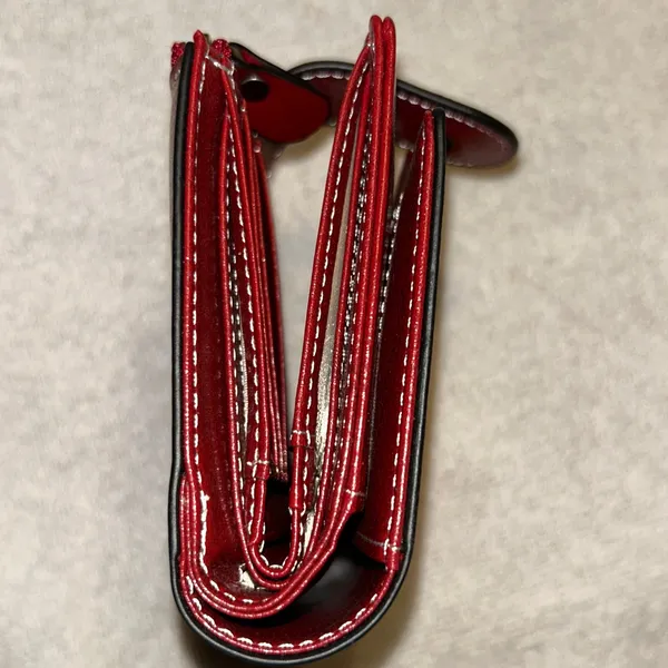 Chic Burgundy Leather Wallet Red - Image 3