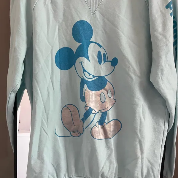 Disney World Light Blue Mickey Mouse Sweater Crewneck - Image 2