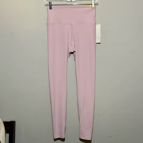 Ultra High-Rise Ribbed Leggings - Light Pink - Image 2