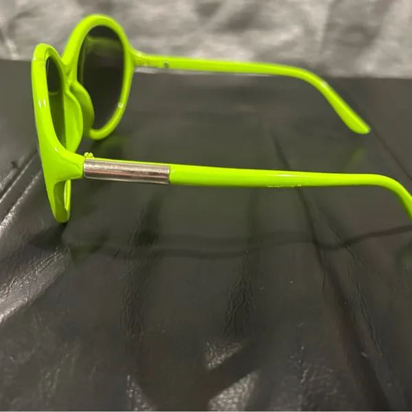 Lime Green Oversized Sunglasses - Image 3
