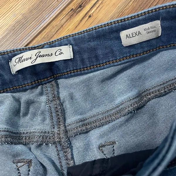 Mavi Alexa‎ Mid-Rise Skinny Jeans Medium Blue Wash Sz 27 minimalist western - Image 3