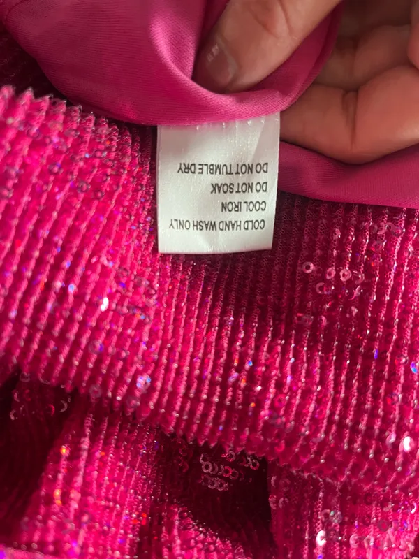 Hello Molly Sequin Pink Dress - Image 5