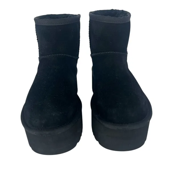 UGG Classic Ultra Mini Platform Boots Black Suede Size‎ 6 - Image 8