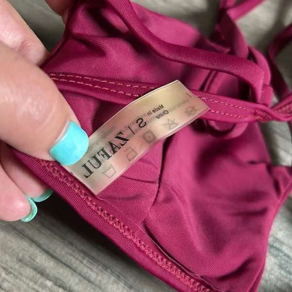 Zaful burgundy bikini set - Image 3