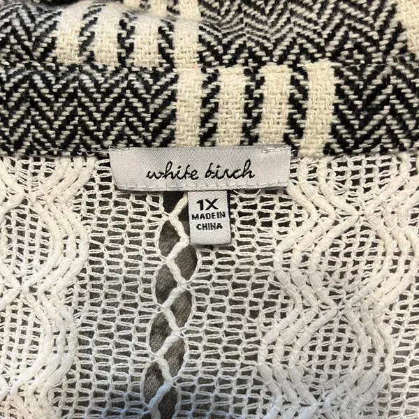 WHITE BIRCH Black and White oversized shacket. NWOT size‎ 1X - Image 6