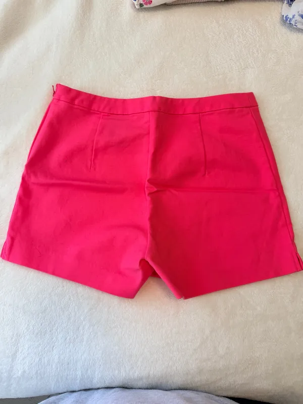 High Waisted Hot Pink Dress Shorts - Image 3