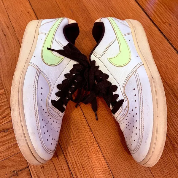 Nike Court Vision Low Women's White Barely Volt Sneakers Trainers Streetwear 7 - Image 4