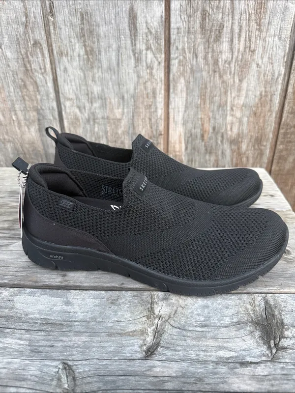 Skechers Black ARCH FIT REFINE 2.0 CASCADE “Don’t Go” WOMENS 9.5 Air-Cooled Shoe - Image 6