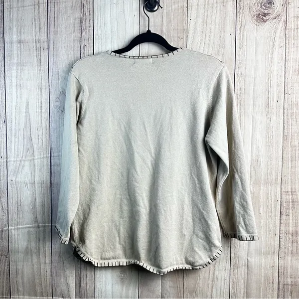 White‎ Stag Cream Blouse with Colorful Embroidery - Image 7