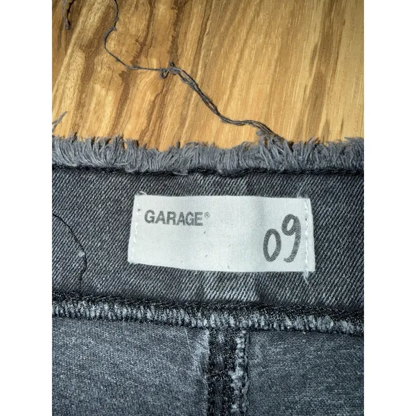 Garage Jeans Women's 9‎ Black High Rise Frayed Waist Skinny Stretch Denim Pants - Image 3