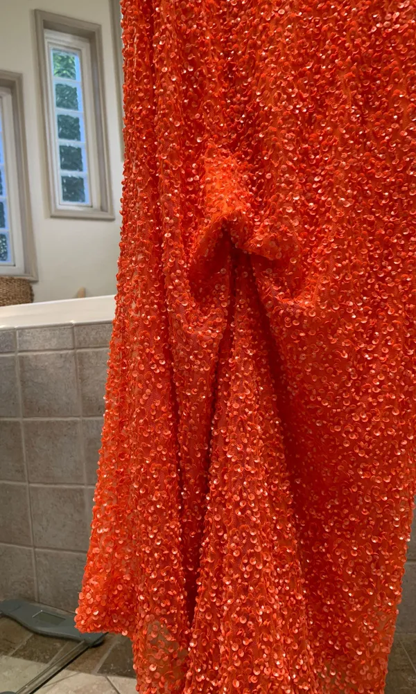 Orange Primavera Prom Dress Size 4 - Image 7