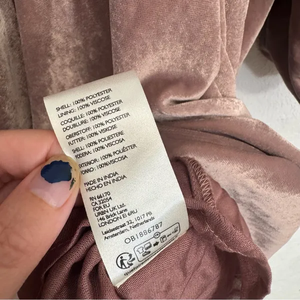 NEW FREE PEOPLE Portia Velvet Mini In Winter Bloom Size Medium - Image 10