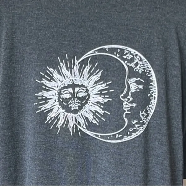 Comfy Oversized Boyfriend Tee Dark Gray Size XL - Image 2