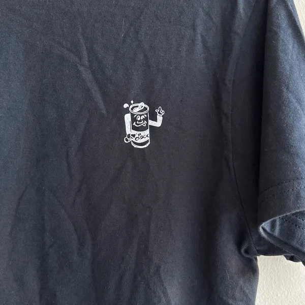 Foxtrot Co. Black and White Menu Graphic T-Shirt, Size Medium - Image 7