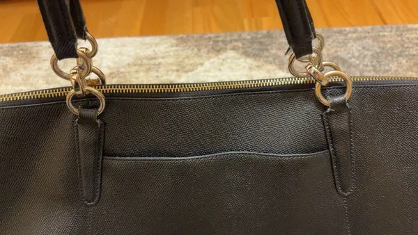 Coach Black Tote Bag with Gold Details - Image 4