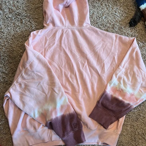 Victoria’s Secret PINK Brand Pink/Purple Ombre Fleece-top Pullover Size Large - Image 4