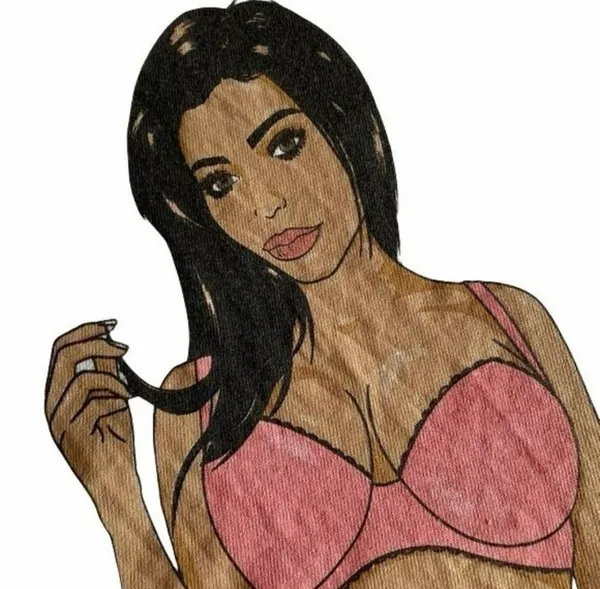 Kylie Jenner Shop White "THICK" Kim K Graphic Tee - Size Small - Image 3