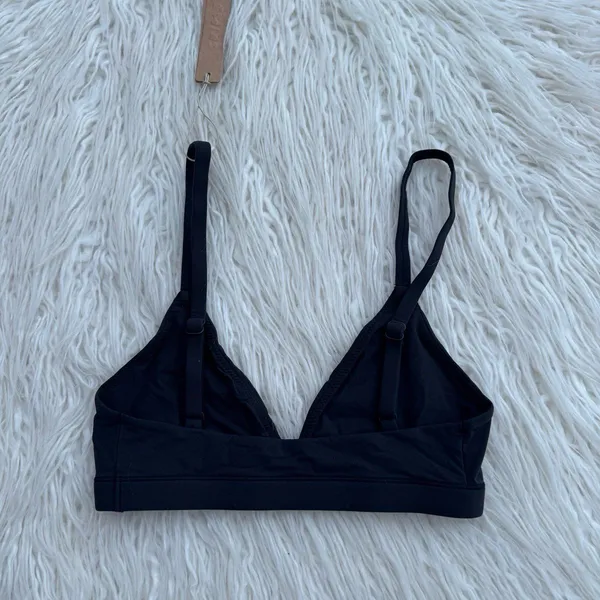 Skims Fits Everybody Triangle Bralette Onyx Size XXS - Image 4