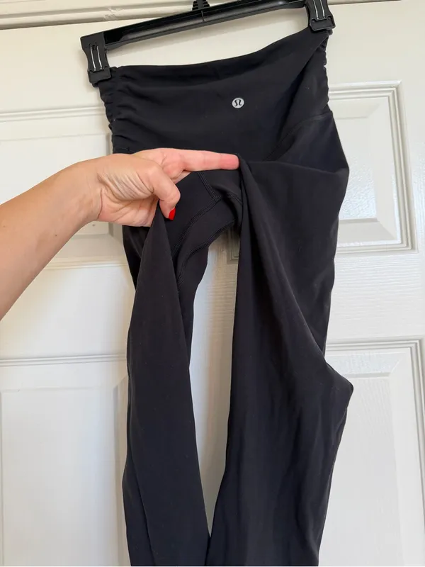 Lululemon Aligned Angles High Rise Yoga Leggings Pants Crop 4 Black - Image 6