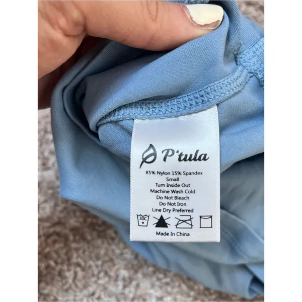 Ptula Cropped Tank Blue - Image 4