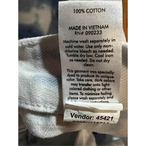 Pacsun womens blue white‎ tie dye high rise mom jeans sz 30 - Image 9
