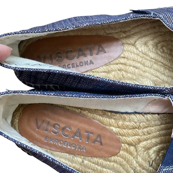 VISCATA Barcelona Canvas Espadrilles Sz 38 Handmade‎ Stripe Multicolor Comfort - Image 4