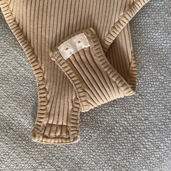 Free People Block Party Swit Bodysuit Beige Tan Colorblock Small - Image 8
