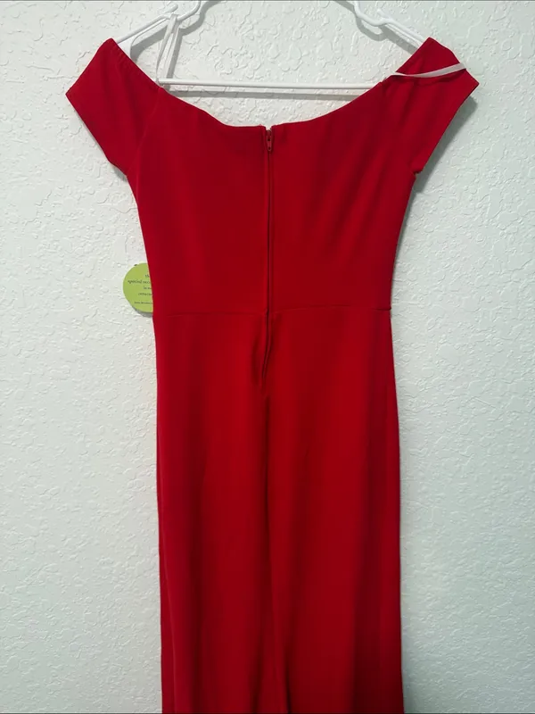 NWT WINDSOR Elegant Red Off-Shoulder Evening Gown Size 5/6 - Image 12