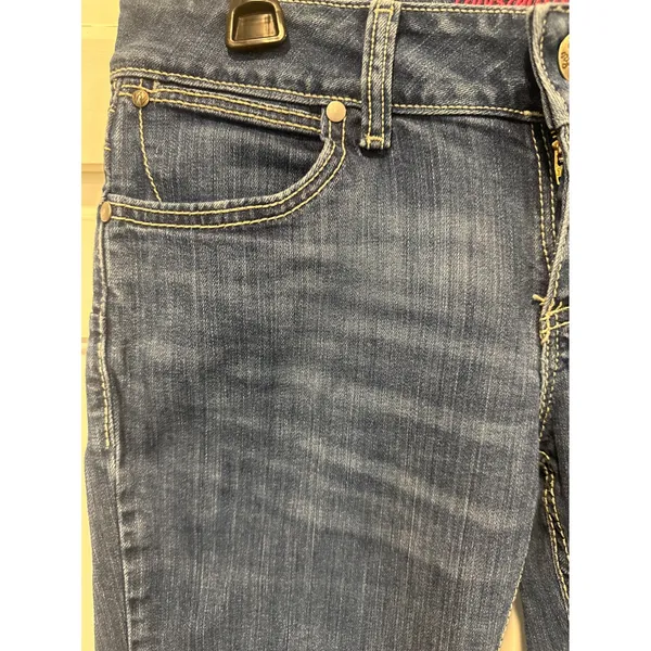 Wrangler Women's Bootcut Jeans Medium casual western Wash Denim Size 3/4 x 34 - Image 3