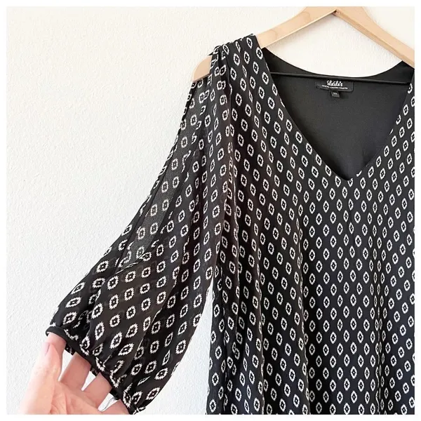 Lulu’s Shifting Dears Black Print Long Sleeve Dress - Image 8