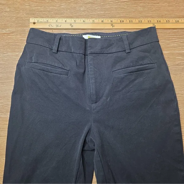 Maeve Anthropologie Pants Women 4 Black Cropped Straight Ankle Stretch Trouser - Image 4