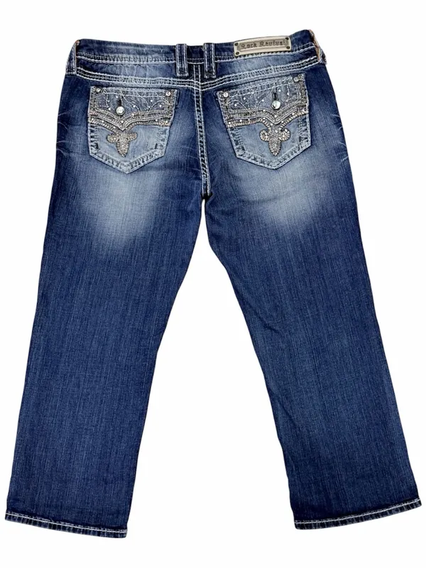 Rock Revival Betty cropped denim capri jeans size 32 - Image 2