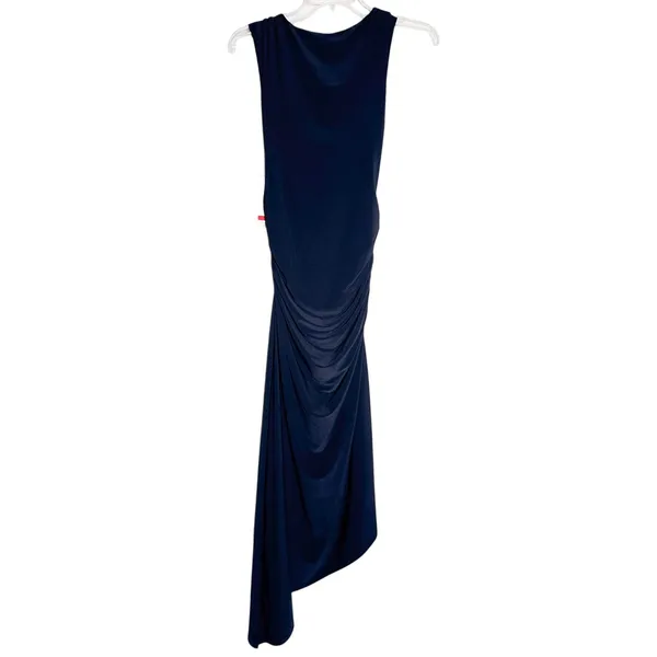Taylor Black Asymmetrical Draped Maxi Dress XS NWT - Image 5