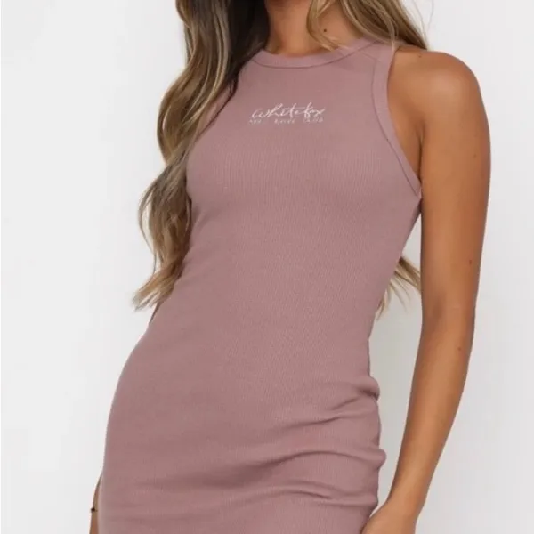 238. Whitefox self love club waffle mini small dress - Image 2
