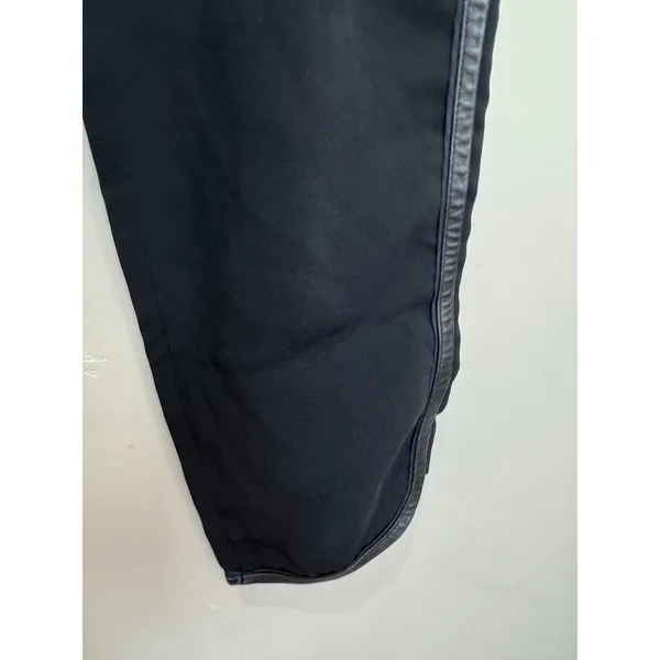 Rag‎ & Bone Platini Leather Trimmed Black Pants Sz 12 - Image 6