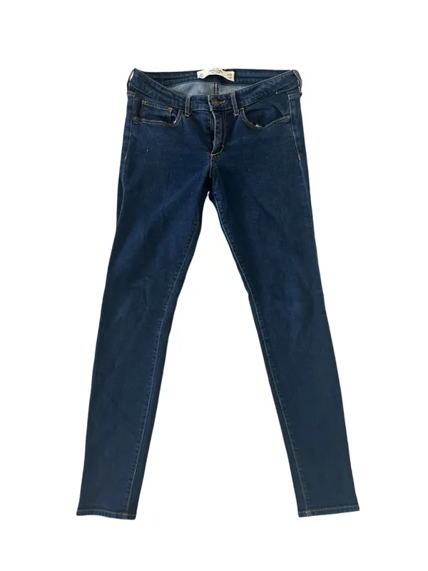 ABERCROMBIE & FITCH Women's Dark Wash Skinny Jeans Size 6 S - Image 4