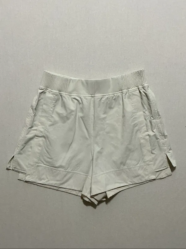 lululemon athletica Cream Ribbed-Waist Athletic Shorts - Image 2