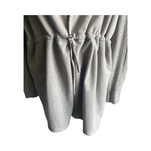 Beyond Yoga-On the go-Cozy Taupe Jacket-size large The first three stock photos are the actual color of the jacket, I had a hard time capturing the exact color in my pictures. Soft and warm taupe jacket. Ideal for comfort and style Open front Cinched waist Hooded Side pockets 67% cotton and 33% polyester Excellent condition - Image 5