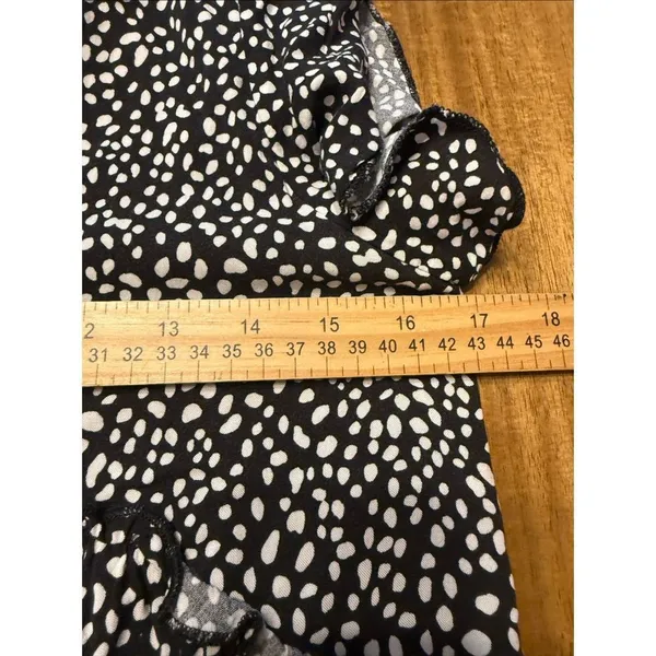 Altar'd State Black White Polka Dot Tiered Fit & Flare Mini Dress Size XS - Image 6