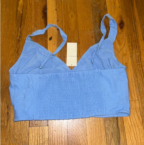 Abercrombie blue linen top - Image 2