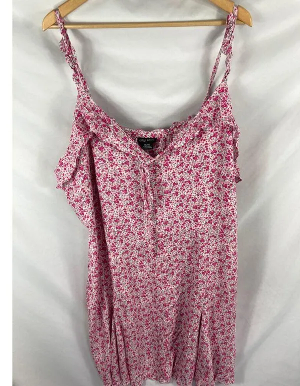 City Chic Foolish Ditsy Dress in Blush Size XXL / 24 - Image 4