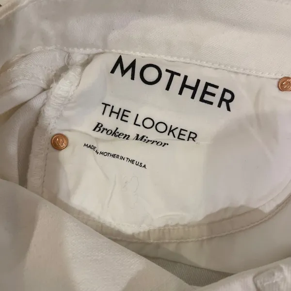 MOTHER The Looker Broken Mirror White Skinny‎ Jeans Women's Size 30 - Image 7