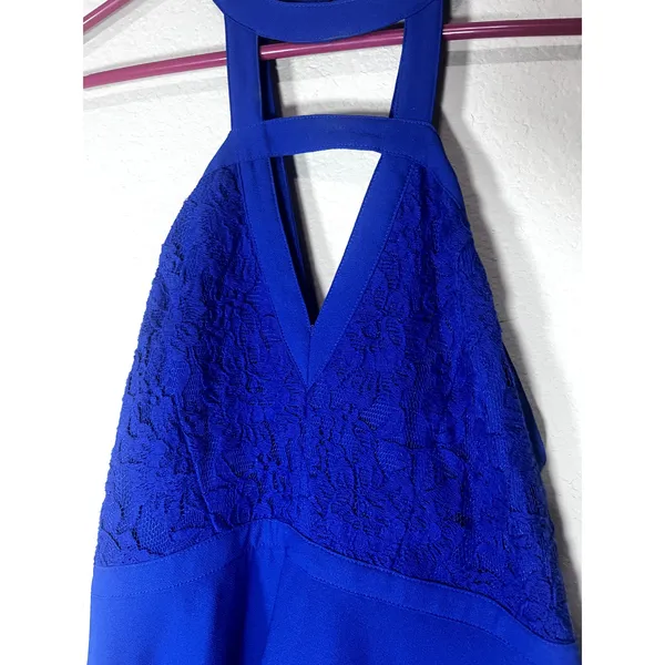 Lulus All My Daydreams blue skater dress‎ sleeveless Lace bodice sz S - Image 5