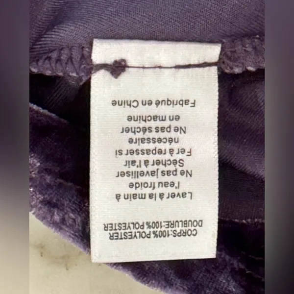 Lush Clothing NWOT Purple Crushed Velvet Mini Dress Sz L – Empire Waist Skater Party - Image 8