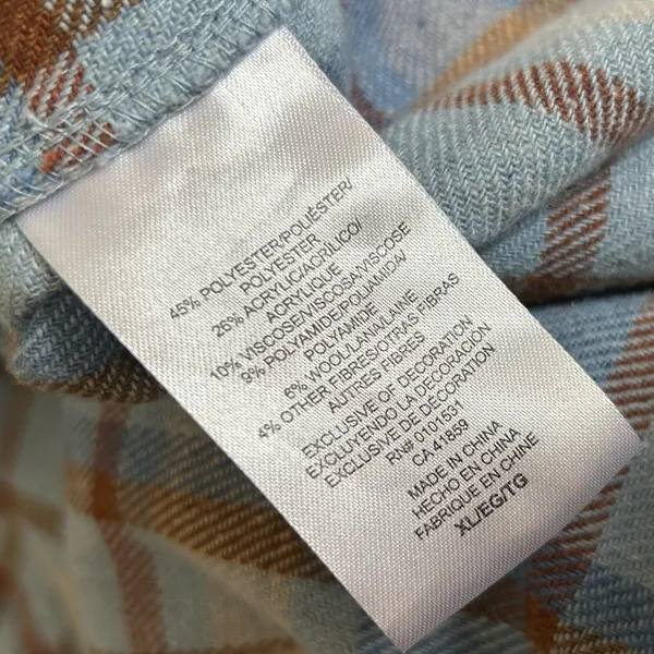 Ford Blue Official Licensed Product Bronco Button Front Flannel‎ Shirt XL - Image 6