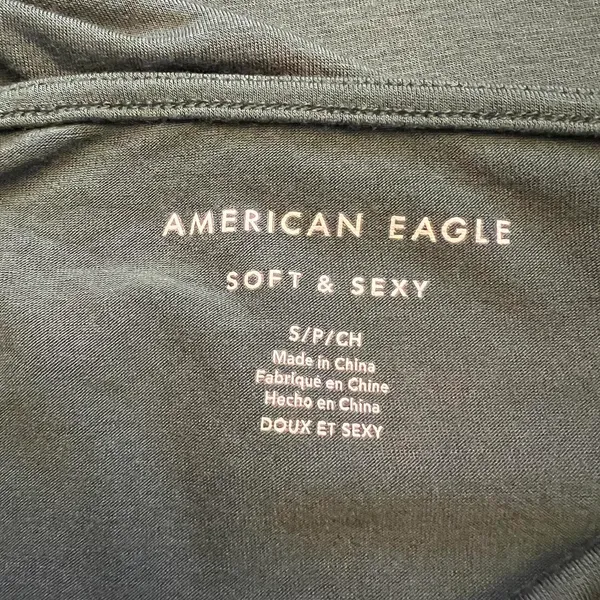 American Eagle Olive Green Soft And Sexy Crop Top - Image 7