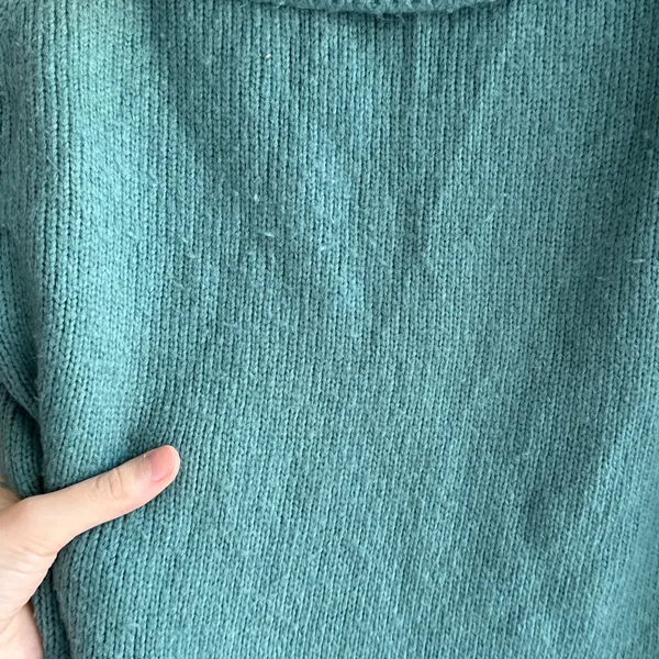 Express Teal Cowlneck Balloon Sleeve Sweater, Size Large - Image 10
