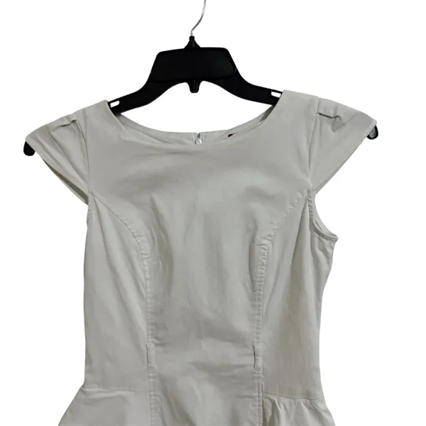 S106 XOXO White Midi Peplum Dress - Image 3