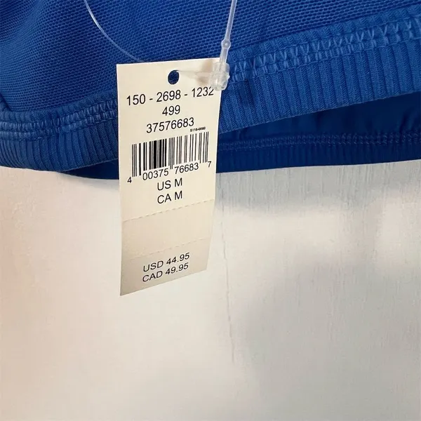 Aerie Women's Size Medium‎ Blue Strappy Sports Bra V-Neck Yoga Pilates - Image 8