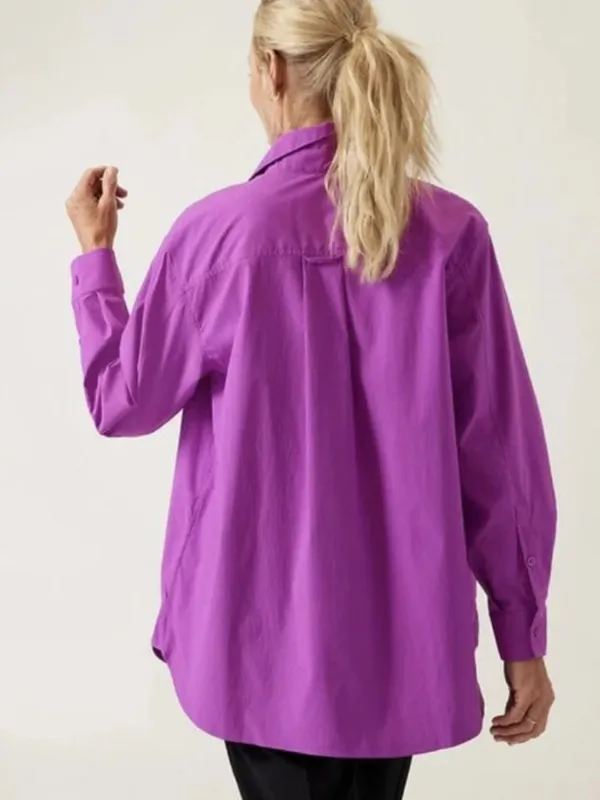 Athleta Performance Oversized Poplin Top - Image 3